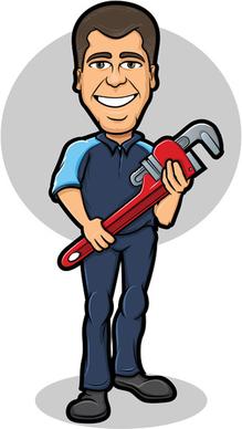 funny cartoon builders vector illustration