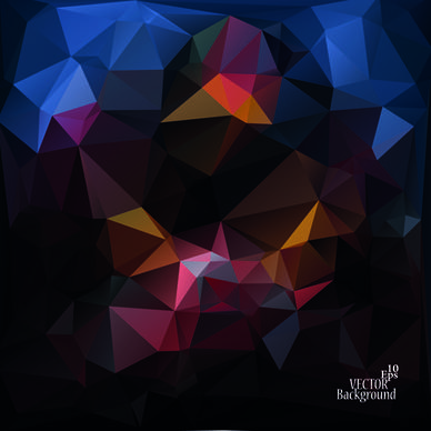 polygonal geometric dark background vector