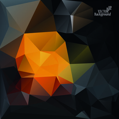 polygonal geometric dark background vector