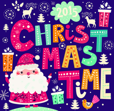 2015 christmas cartoon decorative illustration vector