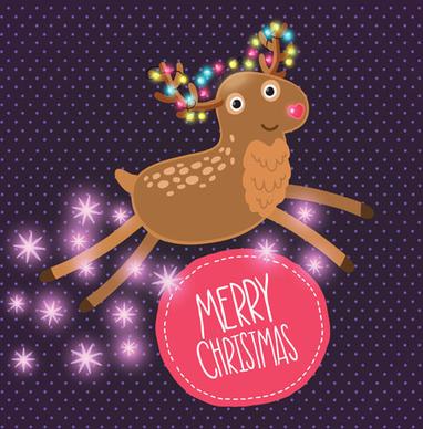 christmas cute deer vector