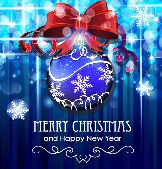 dream blue christmas with new year shiny background art