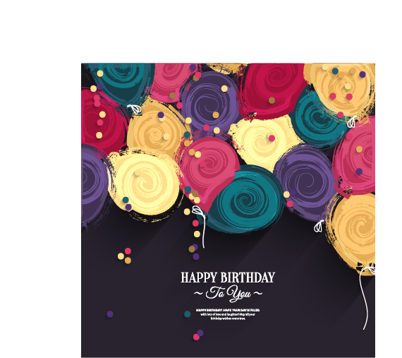 watercolor roses happy birthday background