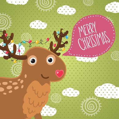 christmas cute deer vector