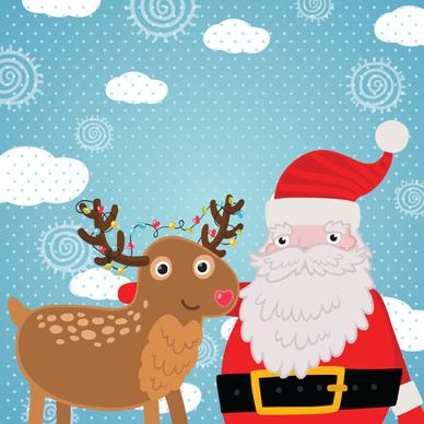 christmas cute deer vector