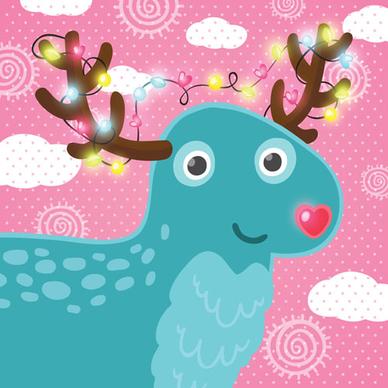 christmas cute deer vector