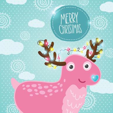 christmas cute deer vector