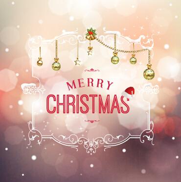 transparent christmas label with halation background vector