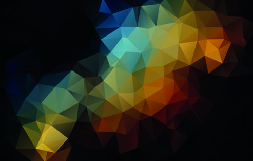 mystic polygonal abstract background set