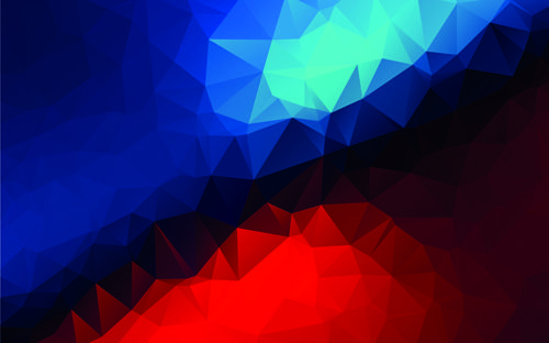 mystic polygonal abstract background set