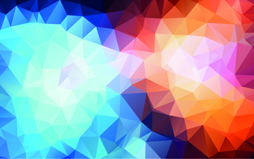 mystic polygonal abstract background set