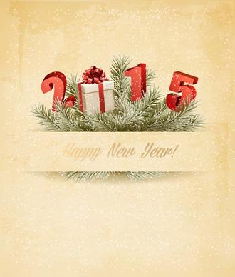 retro15 new year holiday vector background