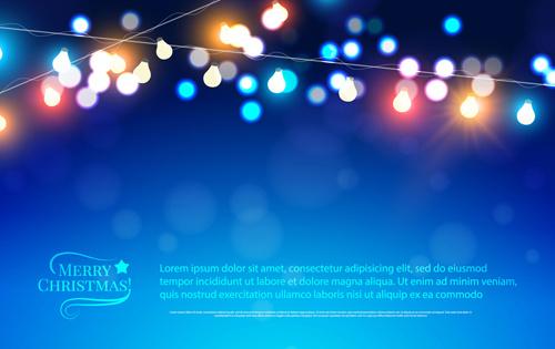 beautiful christmas light background vector