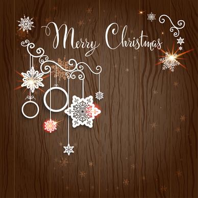 creative xmas decorations with wooden background