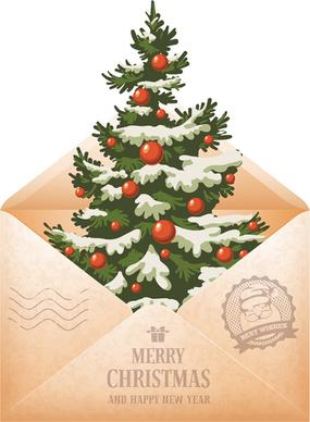 retro xmas greeting cards vectors