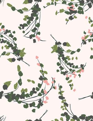 vintage plant seamless pattern vectors