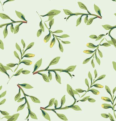 vintage plant seamless pattern vectors