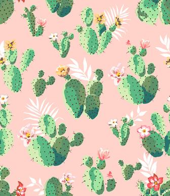 vintage plant seamless pattern vectors