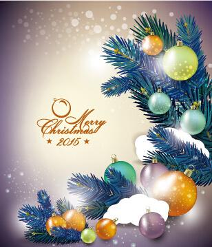 elegant christmas colored baubles background art