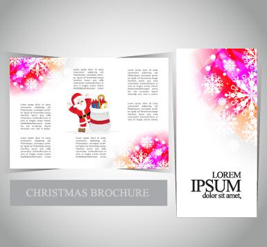 2015 merry christmas brochure cover set vector