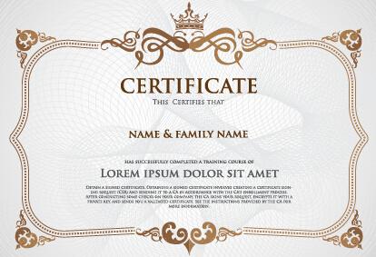 light color certificate and diploma creative template vector