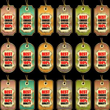 golden best sales tags vector