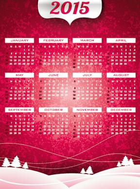 calendar15 modern style vector set