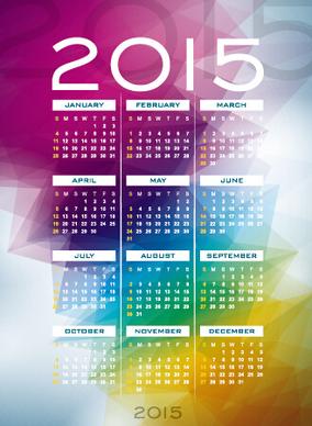 calendar15 modern style vector set