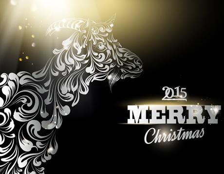 2015 new year for goat creative background vector