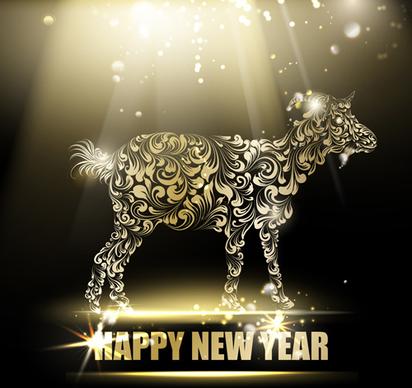 2015 new year for goat creative background vector