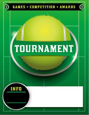 vector poster sports tournament design set