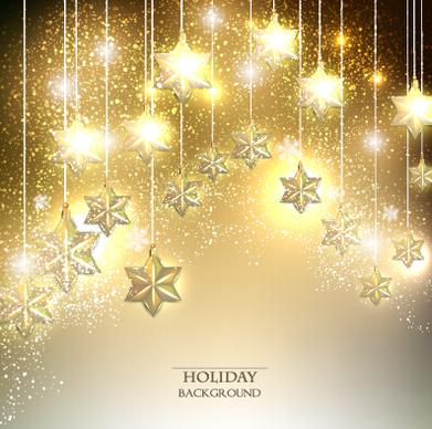 vector xmas with new year art background set