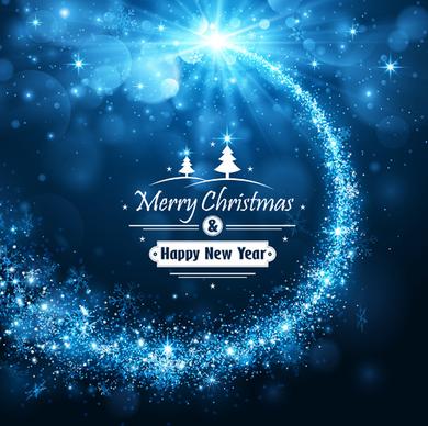 blue dream christmas vector background