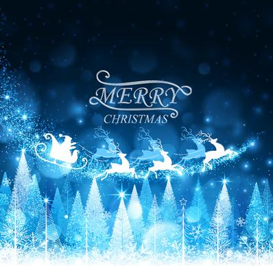 blue dream christmas vector background