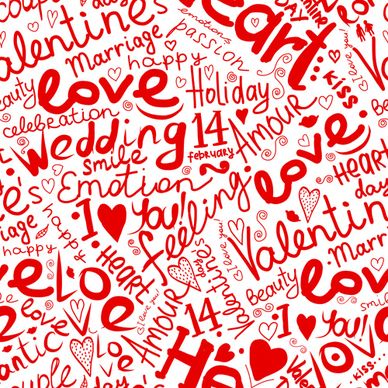 love with hearts patterns seamless vector set