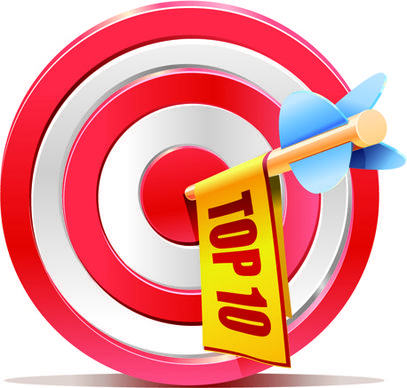 red aim target sales elements vector