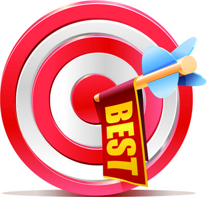 red aim target sales elements vector