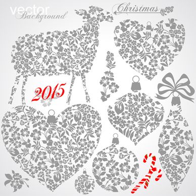 2015 christmas ornament elements design vector