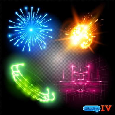 colored light special effects vector