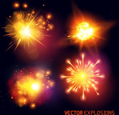 colored light special effects vector