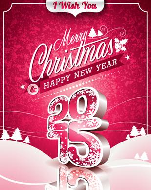 christmas with new year15 creative vector