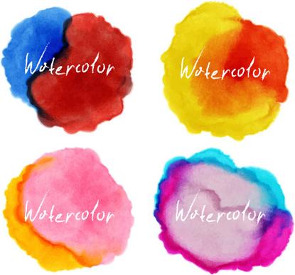 grunge watercolor blots vector