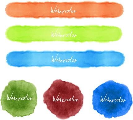 grunge watercolor blots vector