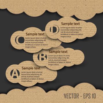 dark cardboard business template vector