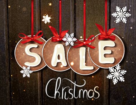 dark color christmas sale background vector