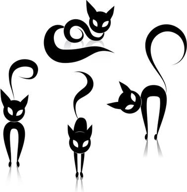 the offbeat cats vector design