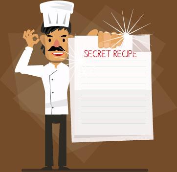 design chef vector background set