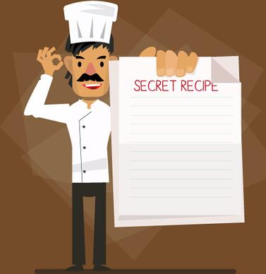 design chef vector background set