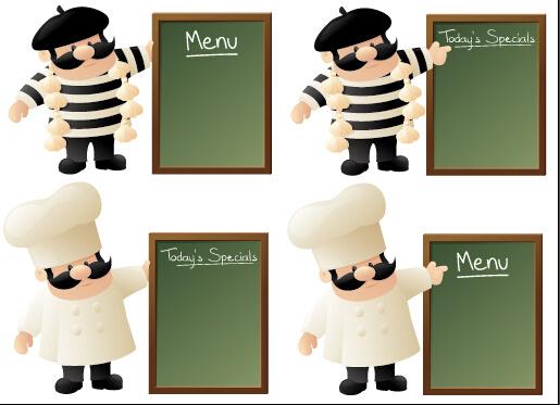 design chef vector background set