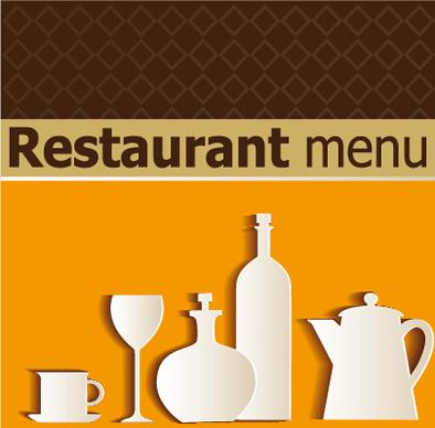 modern restaurant menu vector cover set